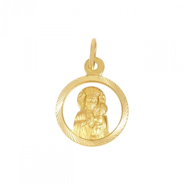 Złoty medalik z wizerunkiem Matki Boskiej Częstochowskiej ME.00090 pr.585