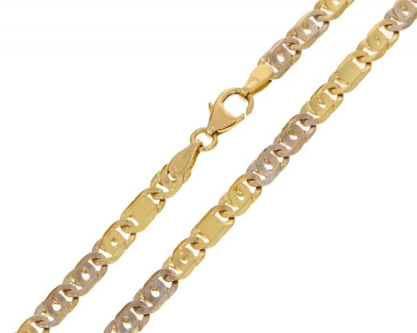 Złoty łańcuszek dwukolorowy 50cm LA.00521 pr.585