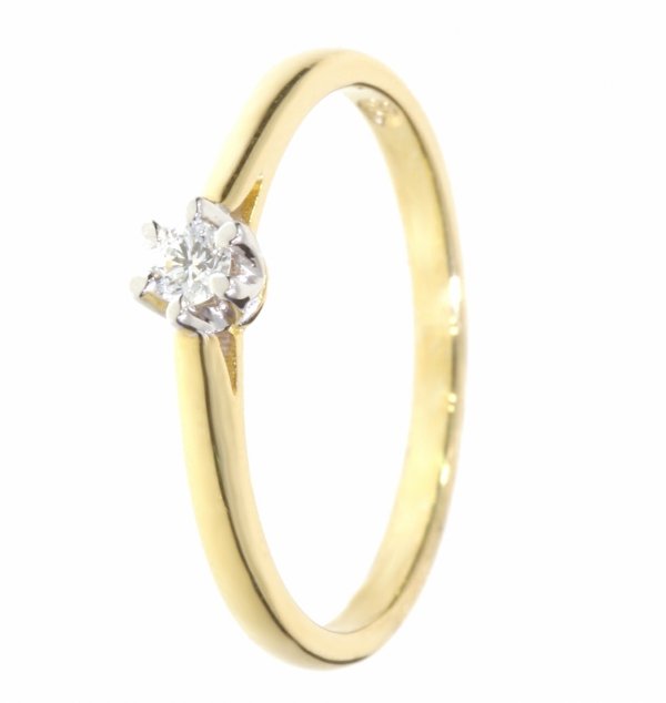 Złoty pierścionek zaręczynowy z brylantem PR.A401/11 pr.585