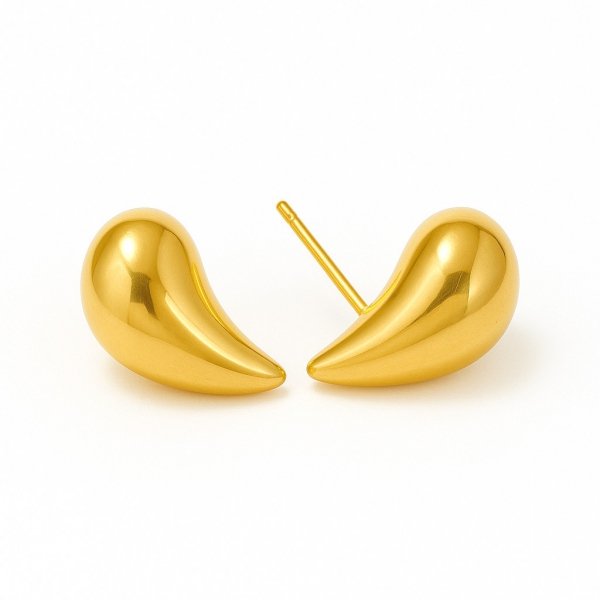 Złote kolczyki kropla 585 – elegancka, połyskująca forma