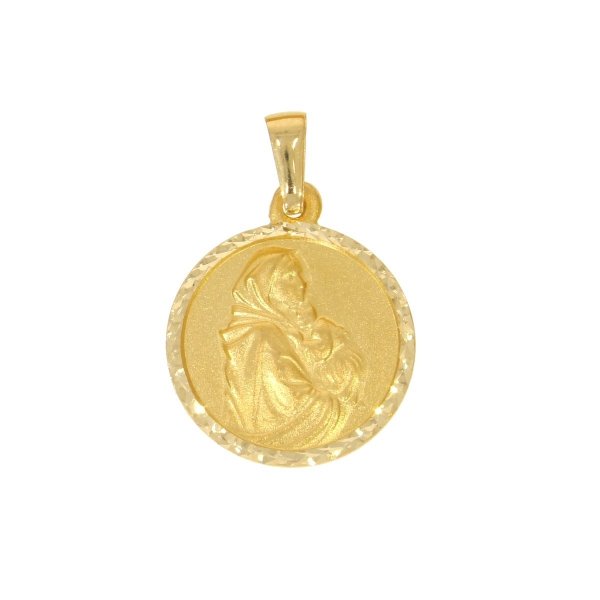  Złoty medalik Matka Boska z dzieciątkiem ME.00514 pr.585