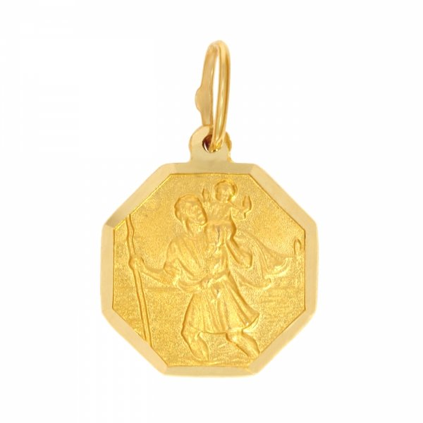 Złoty medalik z wizerunkiem Św. Krzysztofa ME.00248 pr.585
