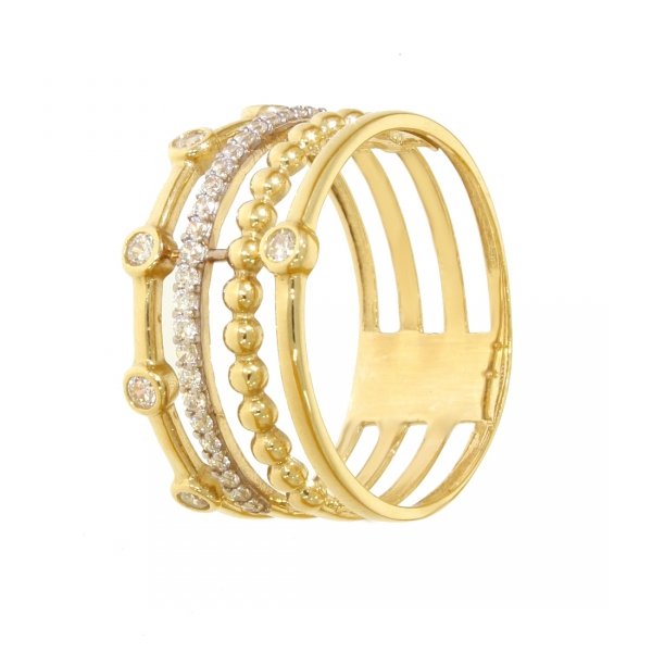 Złoty pierścionek z cyrkoniami PR.01204 pr.585