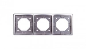 Simon Basic Standard Ramka bryzgoszczelna potrójna uniwersalna IP44 stal inox BMR3B/21