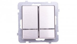 SONATA Łącznik świecznikowy z podświetleniem stal inox ŁP-2RMS/m/37