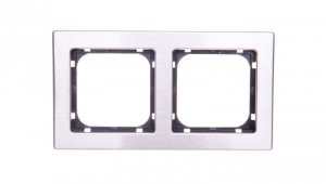 SONATA Ramka podwójna stal inox metal R-2RM/37