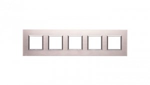 DANTE Ramka pięciokrotna aluminium anodowane INOX 4541285