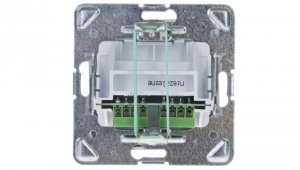 IMPRESJA Gniazdo telefoniczne podwójne RJ11 niezależne białe GPT-2YN/m/00