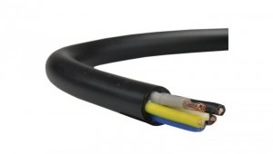 Przewód prądowy H05VV-F / OWY 500V 5x1,5 warsztatowy czarny linka Elektrokabel /100m/