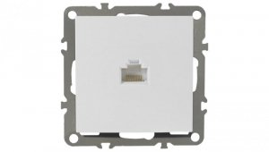 QUADRA GNIAZDO KOMPUTEROWE INTERNETOWE RJ45 LAN BIAŁE