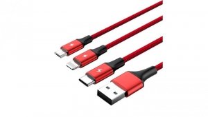 UNITEK PRZEWÓD USB 3IN1CHARGING (C,LIGHTNING,MUSB)