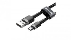 BASEUS Kabel USB 2.0 A / micro-B (wtyk / wtyk dwustronny) Quick Charge 3.0 czarny 0,5m