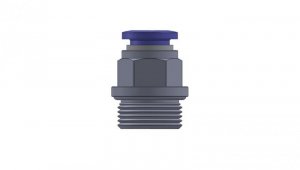 Złączka wtykowa prosta mosiężna niklowana do węża 12, M20X1,5z, 122.M20X1,5-12