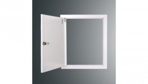 Drzwiczki rewizyjne SP 350x300 RAL9003, kołnierz szer.2,5cm