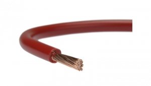 Przewód instalacyjny H05V-K / LgY 0,35 500V czerwony linka giętka Texsim /100m/