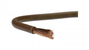 Przewód instalacyjny H05V-K / LgY 1 500V brązowy linka giętka Elektrokabel /100m/