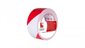 Taśma ostrzegawcza 50mm/33m biało-czerwona 2724 SCAPA