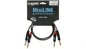 KLOTZ Kabel Audio 2x Jack 6,3mm Mono (wtyk) / 2x Jack 6,3mm Mono (wtyk) 0,9m