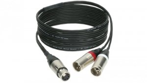 KLOTZ Kabel mikrofonowy STEREO XLR 5-pin (gniazdo) / 2x XLR 3-pin (wtyk) 1,5m