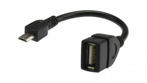Kabel OTG Adapter USB 2.0 A / micro-B (gniazdo / wtyk) 10-20cm