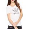 Adidas Originals Damen T-Shirt Trefoil In Weiß AB2002