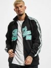 Fubu Herrenbluse Sweatshirt mit Reißverschluss Varsity Tape Track Jacket Schwarz