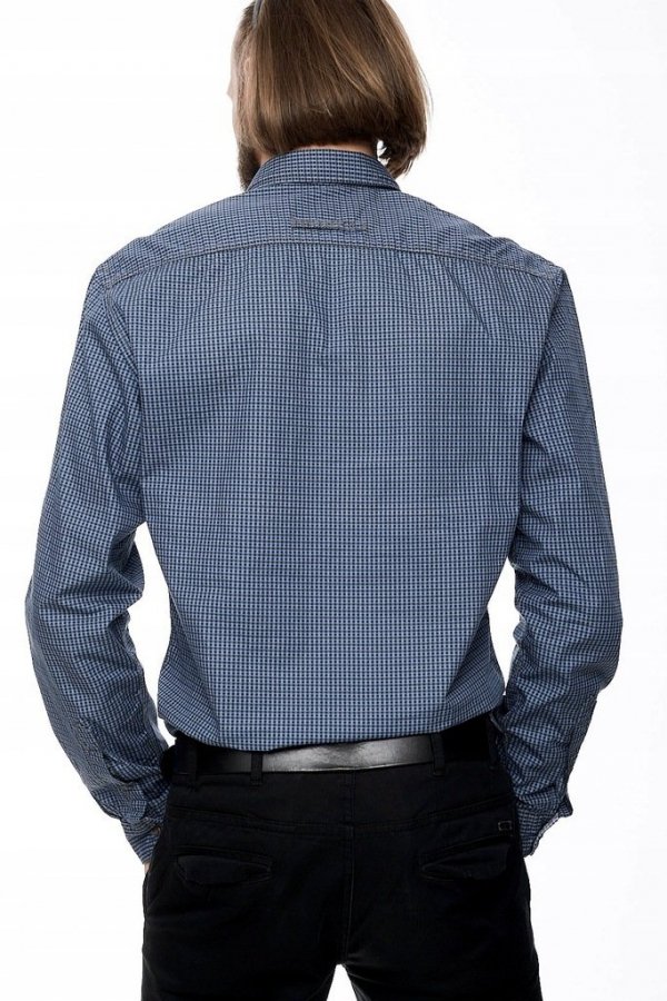Herrenhemd Camel Active kariertes Hemd Regular In Blau 31.315100.12