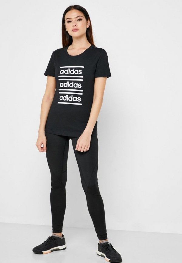 Adidas Damen T-Shirt In Schwarz W C90 TEE EH6458