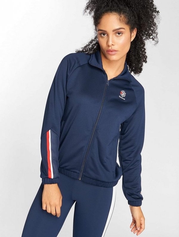 Reebok Ac Tracktop DH1357 Sport Damenbluse In Marineblau