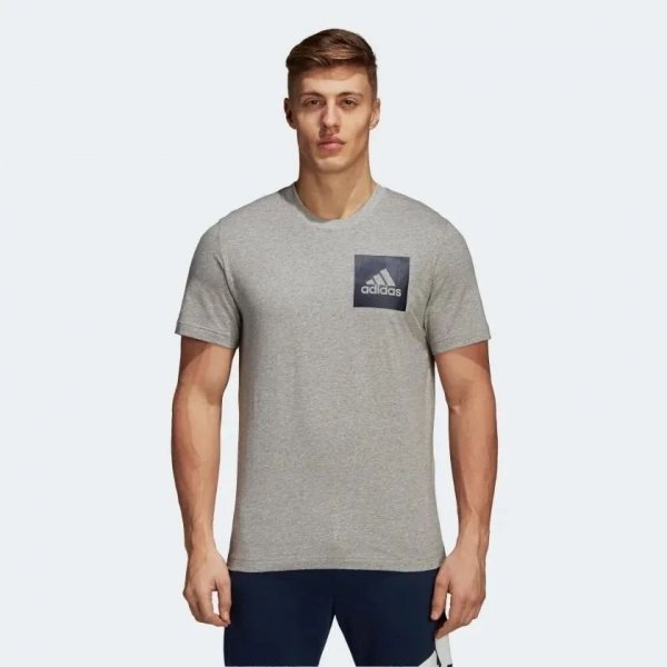 Adidas t-Shirt Herren grau Ess ChestLogo T CZ9180