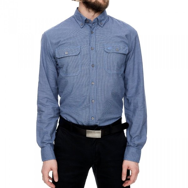 Camel Active Baumwolle Herrenhemd In Blau Regular Fit Hemd Mit Lange Ärmel