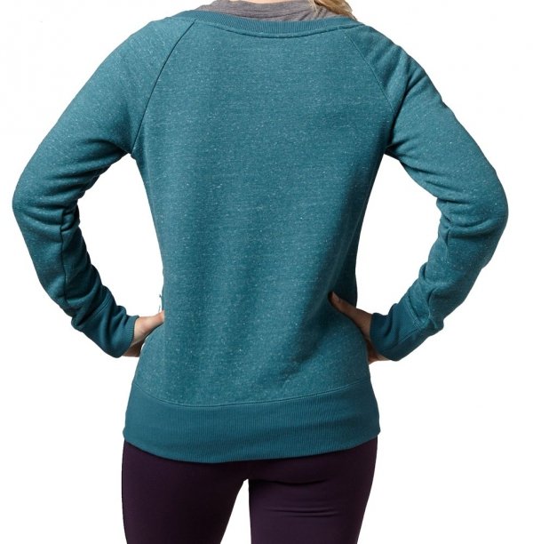 Reebok Sel Melange CRW Größe M Bluse In Türkis für Damen