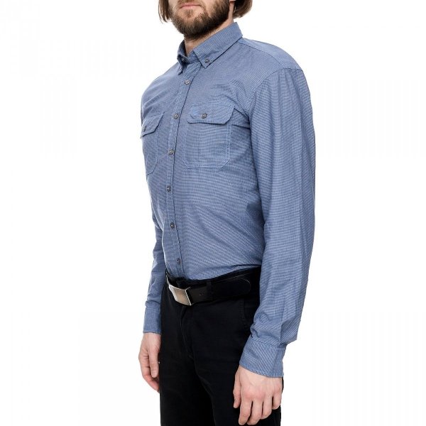 Camel Active Baumwolle Herrenhemd In Blau Regular Fit Hemd Mit Lange Ärmel