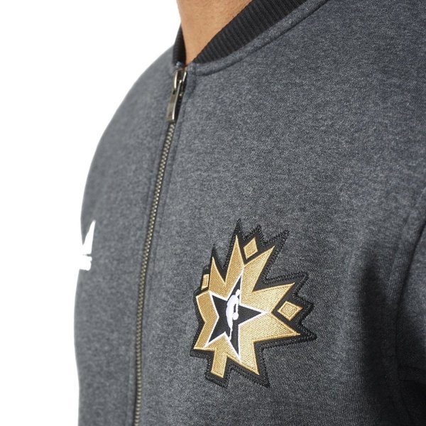 Adidas NBA All Star Herrenbluse In Grau Sportbluse Mit Reißverschluss für Männer