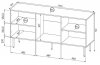 Komoda HOLE 152x42,5xH74,5 biały mat