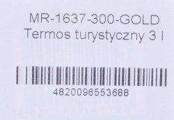 Termos turystyczny 3 l  MR-1637-300-GOLD Maestro