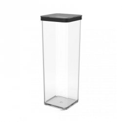 Rotho Pojemnik na przysmaki kwadratowy 2.0L LOFT transparentny/czarny