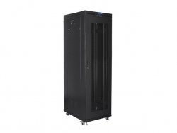 SZAFA INSTALACYJNA RACK STOJĄCA 19 42U 800X800 CZARNA DRZWI PERFOROWANE LCD LANBERG (FLAT PACK)