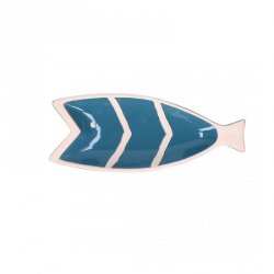 RITUALI DOMESTICI PELAGICOILLOGICO Talerz ryba niebieski 30.5 x 12.5 x 3 cm