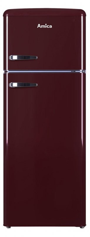 Lodówka Amica RETRO KGC15631R (550mm x 1440mm x 615 mm; 164 l; Klasa A++; kolor bordowy)