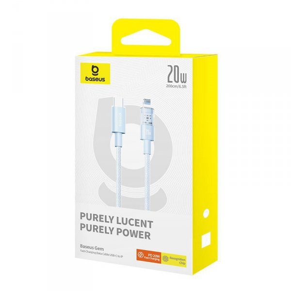 Kabel Baseus Gem USB C-IP 20W 2m (niebieski)