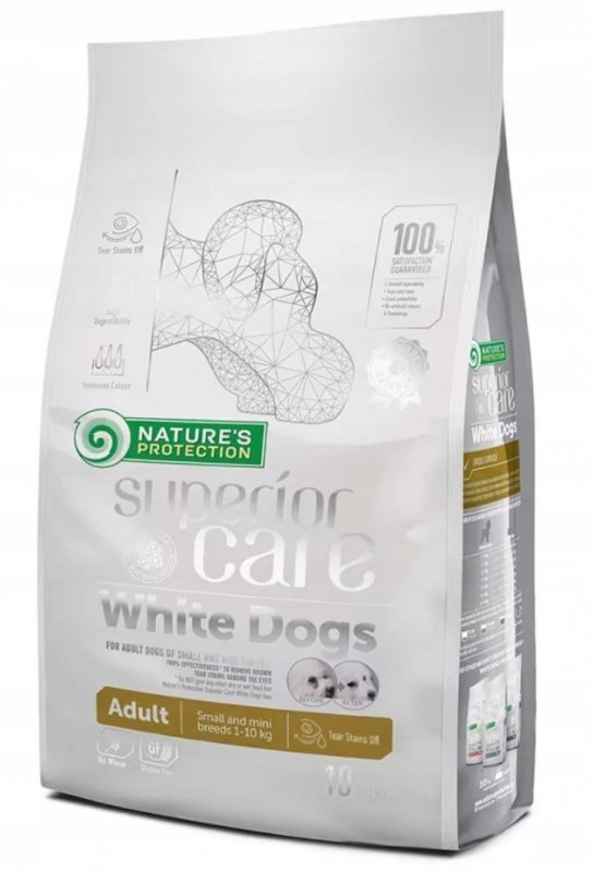 Nature&#039;s Protection White Dogs Adult Small and Mini Breeds with Jagnięcina 10kg