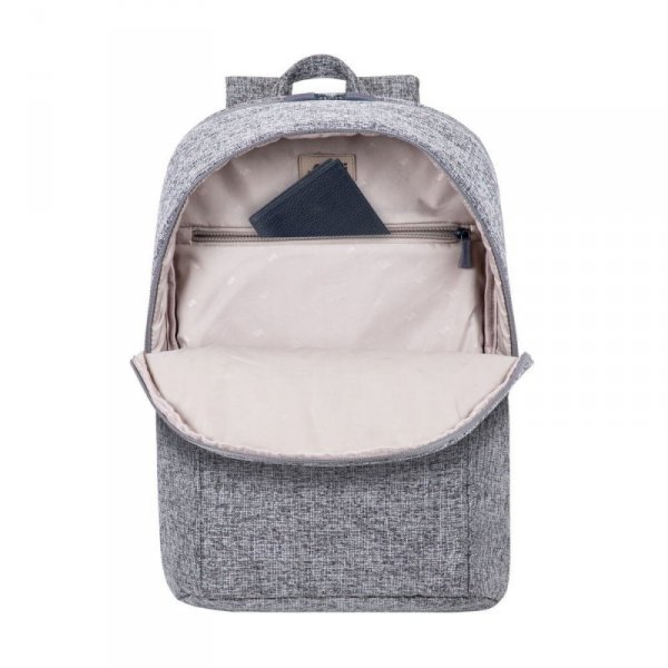 RIVACASE PLECAK NA LAPTOP 15,6&quot; ANVIK, JASNY SZARY, Z MATERIAŁU WODOODPORNEGO