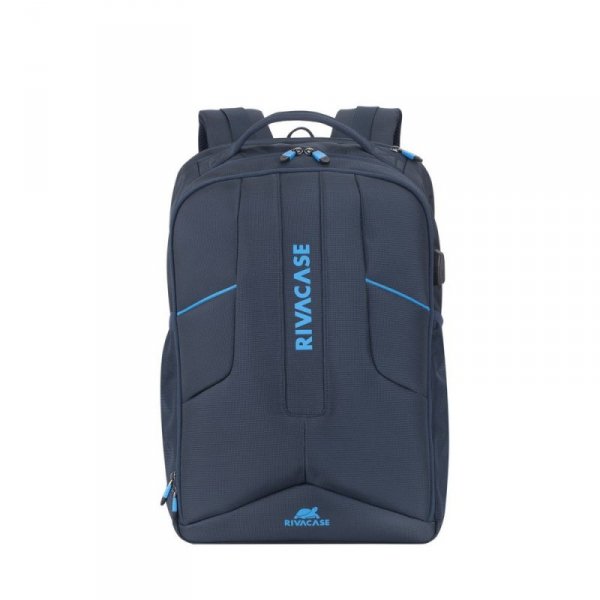 RIVACASE PLECAK NA LAPTOP DLA GRACZY 17,3&quot; BORNEO, GRANATOWY, GAMING, Z MATERIAŁU WODOODPORNEGO