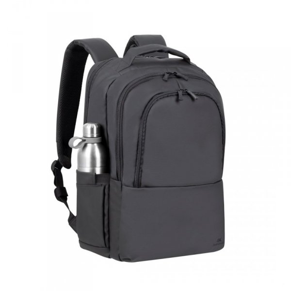 RIVACASE PLECAK NA LAPTOP 15,6&quot; TEGEL ECO, CZARNY, MATERIAŁ WODOODPORNY, EKO RPET, KIESZENIE NA SMARTFON, DOKUMENTY,AKCESOR
