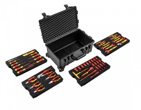 Skrzynia serwisowa elektryka Neo Tools 52 sztuki w 22&quot; mocnej skrzyni