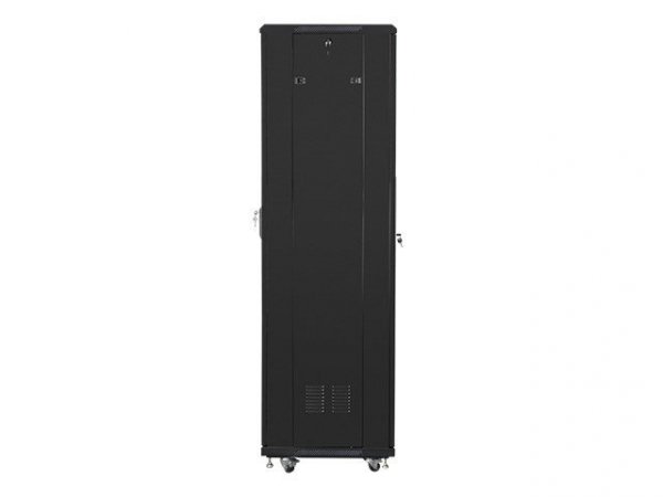 Szafa jednosekcyjna, zamykana na zamek Lanberg FF01-6642-12B (42U; 19&#039;&#039;; 2050mm / 600mm / 600 mm; stojąca; Pełne, Szkl