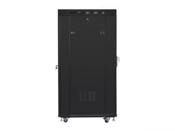 LANBERG SZAFA STOJĄCA RACK 19&quot; 27U 600X800 DRZWI PERFOROWANE LCD CZARNA FF01-6827-23BL (FLAT PACK)