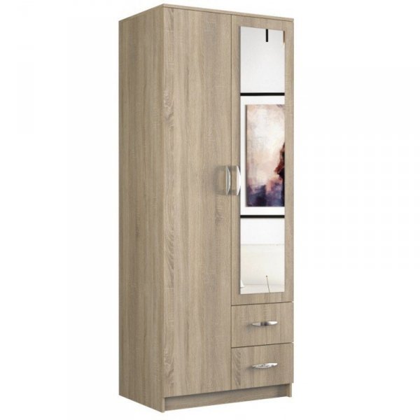 SZAFA ROMANA 80X205 SONOMA Z LUSTREM