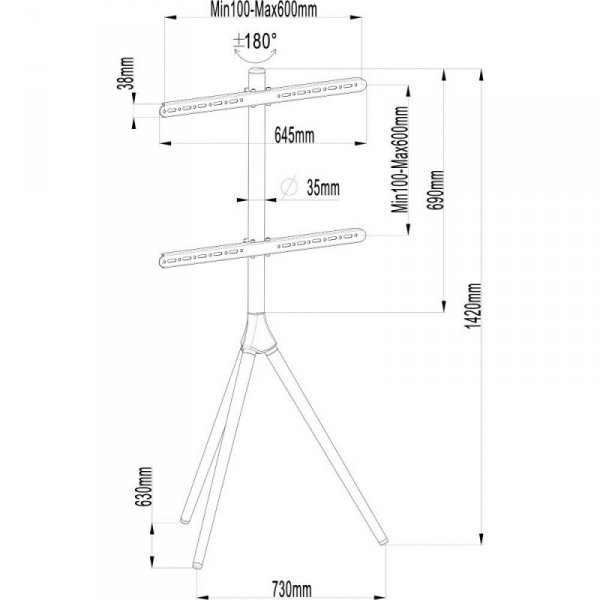 TECHLY STOJAK PODŁOGOWY TRIPOD TV LCD/LED 32-65 CA